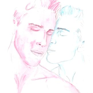 Monochromatisches Portrait eines männlichen Paares