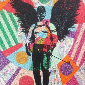 Mann, Man, Angel, Engel, Wings, Flügel, Muir Cap, Harness, Leder, Black Leather, Schwarzes Leder, Leather Pants, Lederhose, Boots, Stiefel, Gloves, Handschuhe