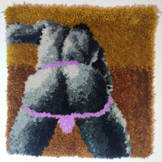 self-portrait (leaning over in jock strap)