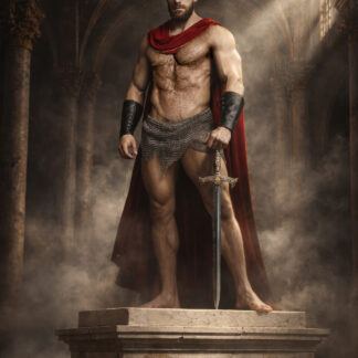 Muscular male warrior