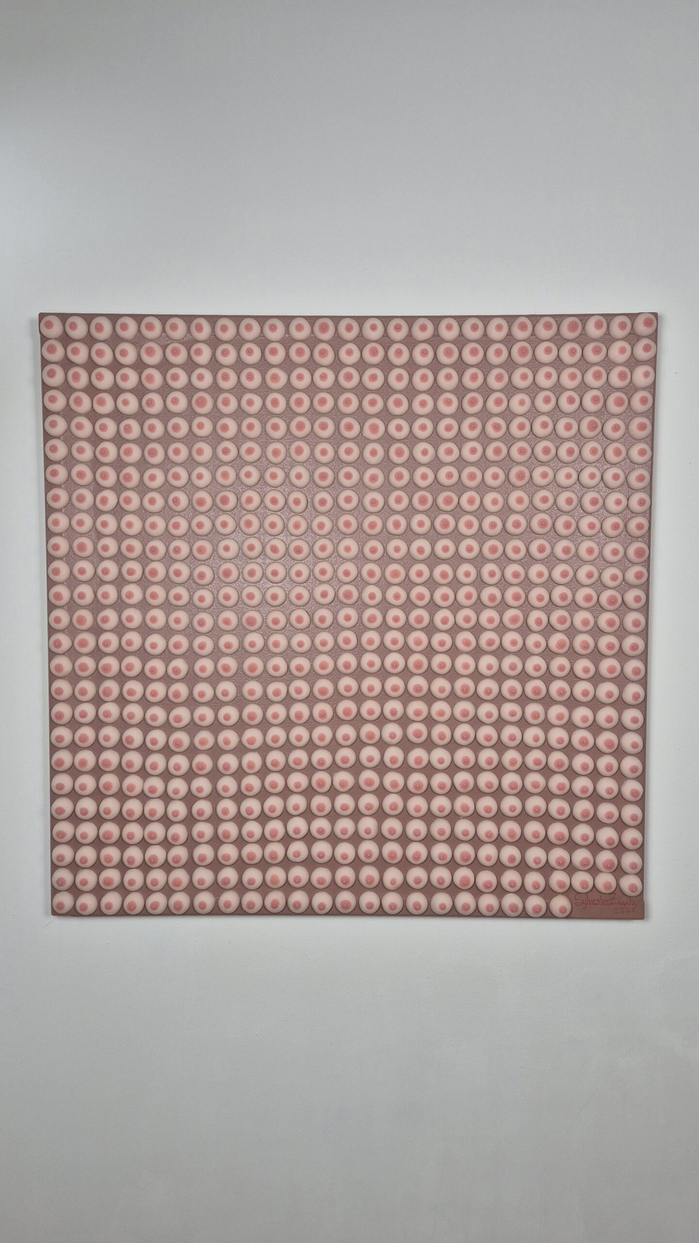 Amazons, silicone, acrylic on linen canvas, 100cm x 100cm, 2026, Sylvester Zagato